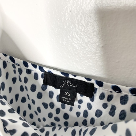 J.‎ Crew Brushstroke Polka Dot Blue White Cami Tank Top XS - Picture 5 of 8